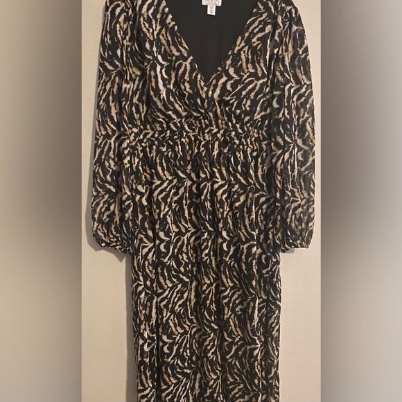 Sofia Vergara NEW Women's Empire Dress with Long Sleeves Mid Calf Length XXXL 22 - Picture 4 of 9
